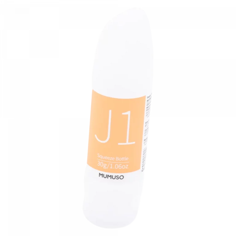 MUMUSO Squeeze-Flasche aus Kunststoff, 30 g transparent – praktischer Reisebehälter für Shampoo oder Duschgel.