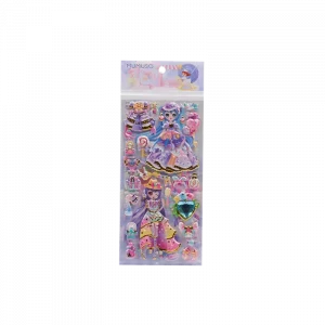 MUMUSO Sticker-Set mit Folien-Print und 3D-Effekt, mehrfarbig – dekorative Sticker für Notizbuch und Bastelbedarf.