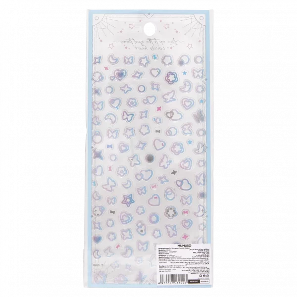 MUMUSO Sticker-Set mit Foil-Stickern, 14,8 g, rosafarbene dekorative Sticker für Notizbücher und Karten.