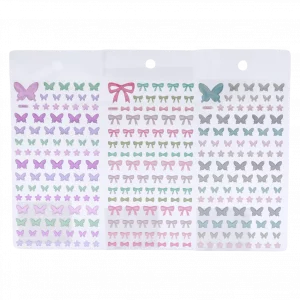 MUMUSO Sticker mit Schmetterling, irideszierend aus PVC und Epoxidharz – Schmetterlingssticker zum Basteln und Dekorieren.