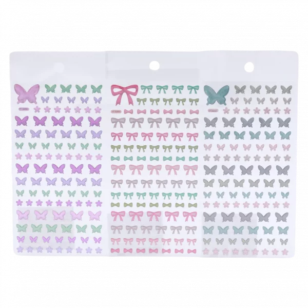 MUMUSO Sticker mit Schmetterling, irideszierend aus PVC und Epoxidharz – Schmetterlingssticker zum Basteln und Dekorieren.