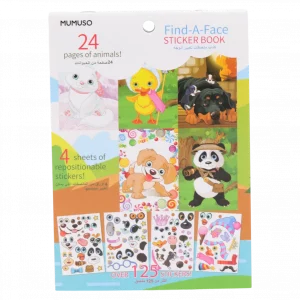 MUMUSO Stickerbuch mit Tieren, 24 Seiten, über 125 Sticker – kreatives Stickerbuch Kinder zum Basteln und Gestalten.