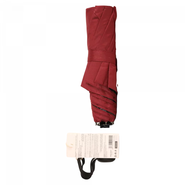 MUMUSO Taschenschirm mit Automatikfunktion, kompakt in Weinrot – praktischer Regenschirm für unterwegs und Sonnenschutz.