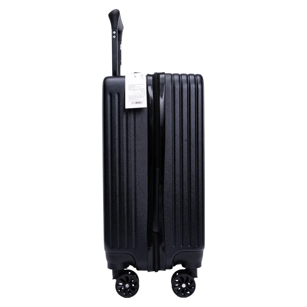 mumuso_trolleykoffer_20zoll_family_schwarz.webp MUMUSO Trolleykoffer 20 Zoll mit Family-Print in Schwarz – leichter Handgepäck Koffer für Flugreisen und Kurztrips.