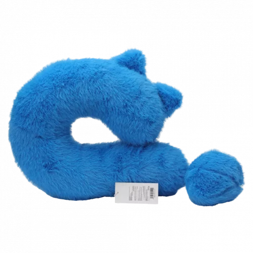 MUMUSO U-förmiges Nackenkissen mit Katzenform, aus Polyester in Blau – bequemes Nackenkissen für Reisen und Zuhause.