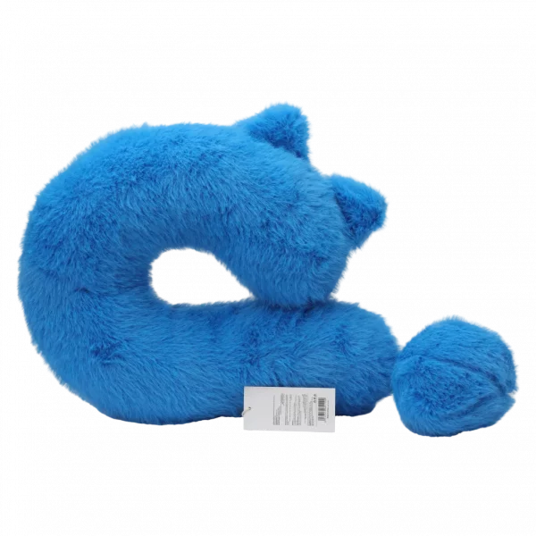 MUMUSO U-förmiges Nackenkissen mit Katzenform, aus Polyester in Blau – bequemes Nackenkissen für Reisen und Zuhause.