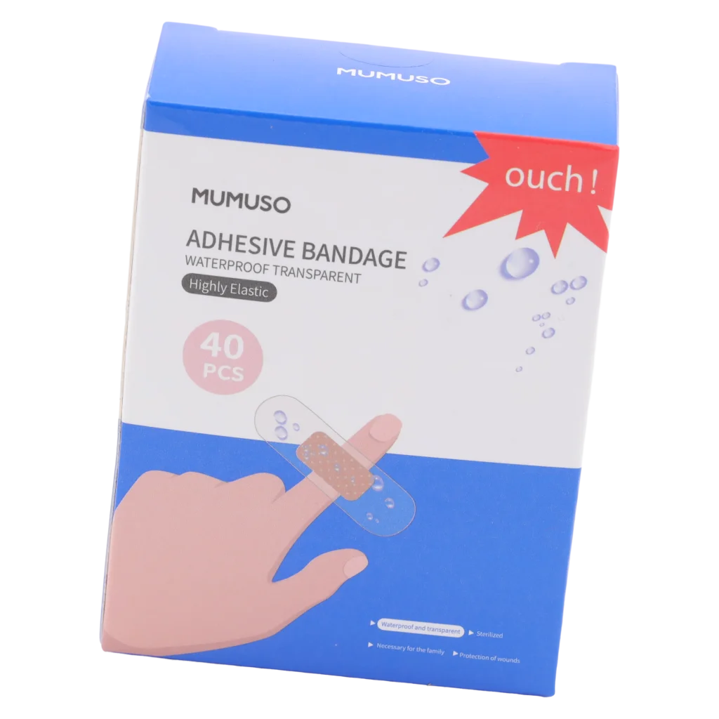 MUMUSO wasserdichtes transparentes Pflaster-Set, ultradünn, 40 Stück – ideal für kleine Wunden und sensible Haut.