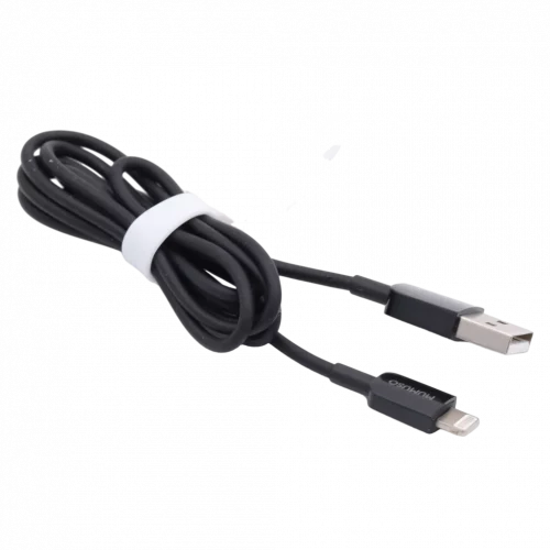 MUMUSO iPhone Ladekabel, 1 m lang aus TPE und Aluminiumlegierung (Schwarz) – flexibles USB Kabel für unterwegs.