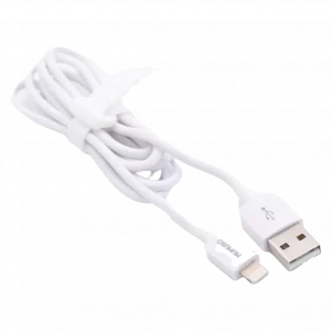 MUMUSO Lightning Kabel mit USB-Anschluss, 1 m (weiß) – robustes Ladekabel für iPhone, iPad oder iPod aus TPE.