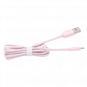 MUMUSO USB-Ladekabel TPE mit Lightning-Anschluss, 1 m (Pink) – robustes Lightning-Kabel für iPhone und iPad, 2.1A Schnellladen.