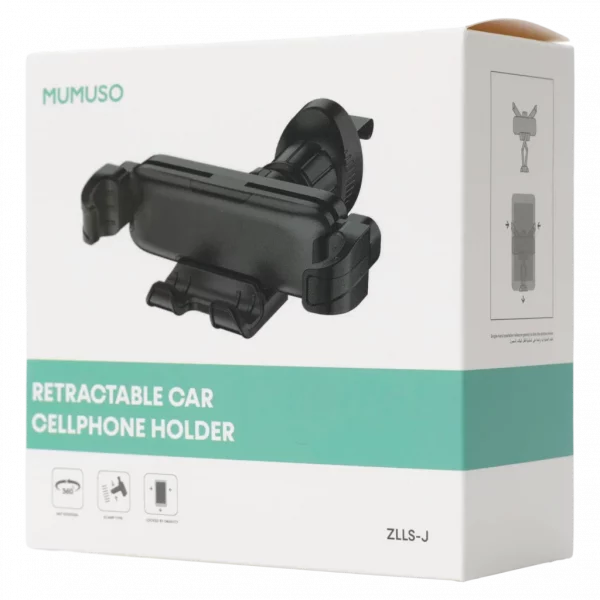 MUMUSO verstellbare magnetische Handyhalterung für das Auto aus ABS in Schwarz – praktische Kfz Handyhalterung mit Magnetfunktion.
