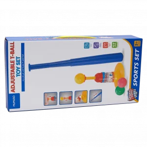 MUMUSO verstellbares T-Ball Spielset aus Polyethylen und Polystyrol, bunt – ideales Outdoor Spielzeug für Kinder ab 3 Jahren.