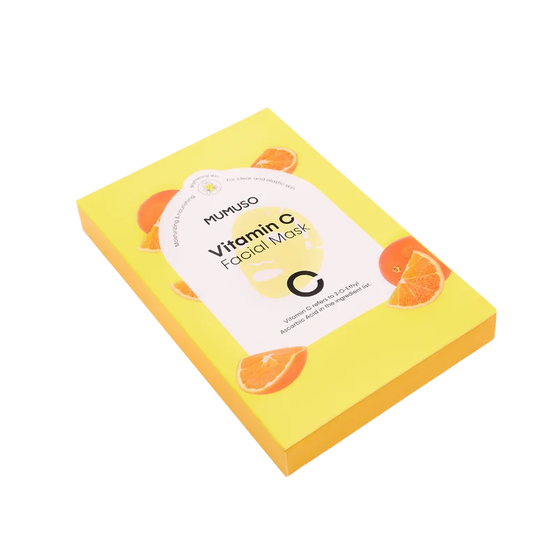 mumuso_vitamin-c_gesichtsmaske_feuchtigkeitsspendend_gelb_2.webp MUMUSO Vitamin C Gesichtsmaske, feuchtigkeitsspendend in Gelb – Gesichtsmaske mit Hyaluronsäure für strahlende Haut.