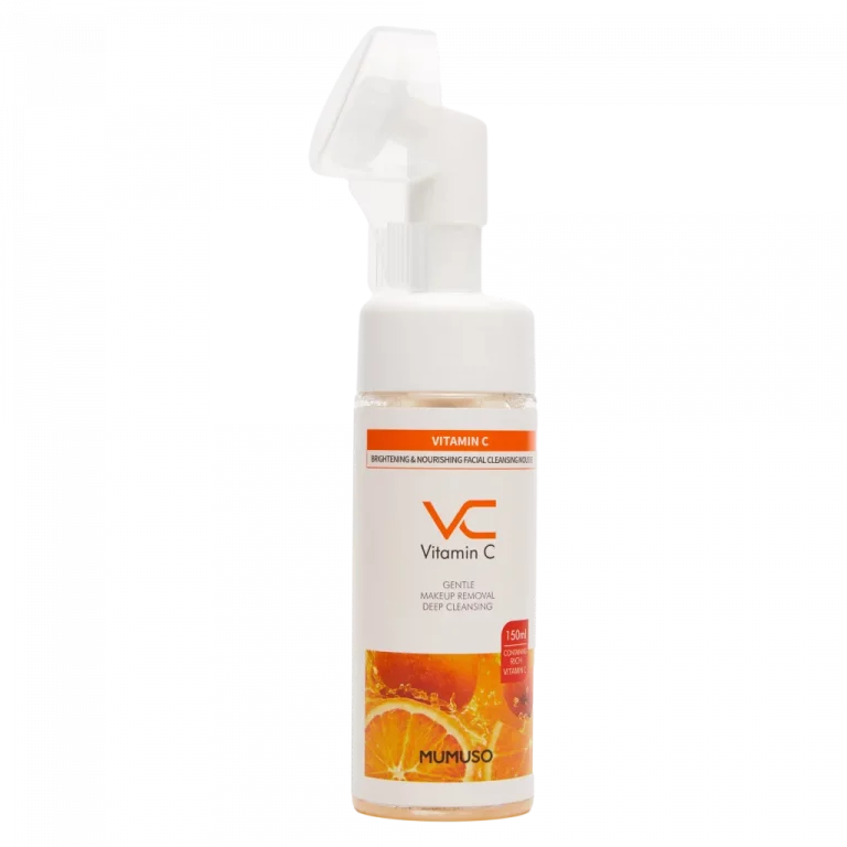 MUMUSO Gesichtsreinigungsschaum mit Vitamin C, 150 ml, Orangen-Print – sanfter Vitamin C Mousse für strahlende Haut.