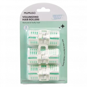 MUMUSO Volumen-Haarschlaufen 3er-Pack (Weiß/Mint) – Haarschlaufen für natürliche Locken und einfaches Styling.