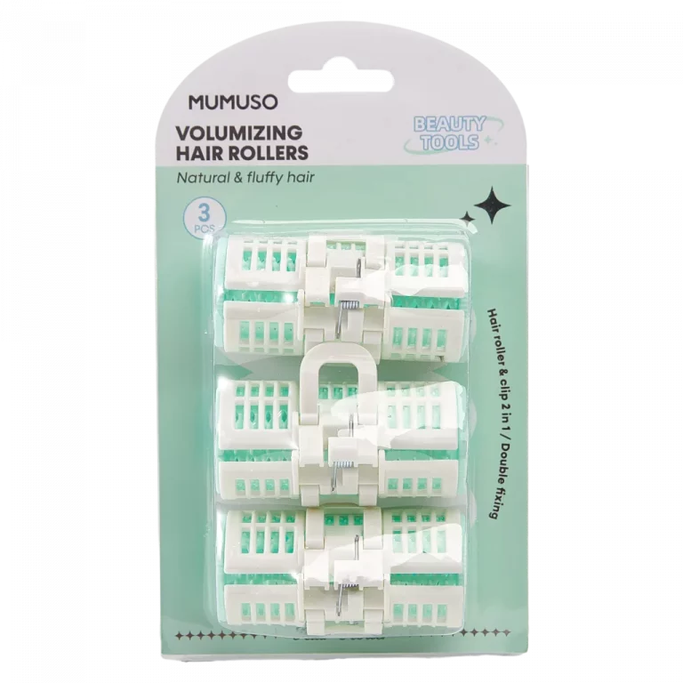 MUMUSO Volumen-Haarschlaufen 3er-Pack (Weiß/Mint) – Haarschlaufen für natürliche Locken und einfaches Styling.