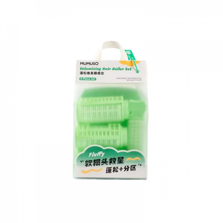 MUMUSO Volumen-Lockenwickler-Set aus Polypropylen und Nylon, hellgrün – Lockenwickler für flexibles Haarstyling.