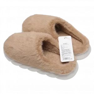 MUMUSO Herren Hausschuhe Plüsch in Khaki – warme, kuschelige Winter Slipper für Männer zu Hause.