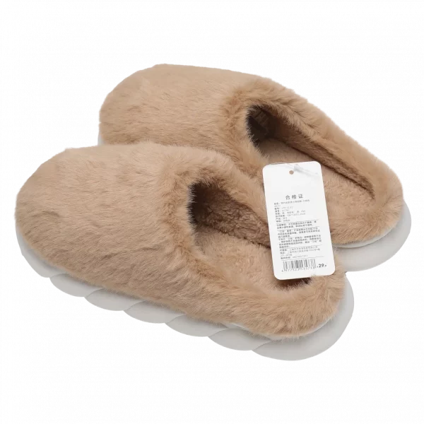 MUMUSO Herren Hausschuhe Plüsch in Khaki – warme, kuschelige Winter Slipper für Männer zu Hause.