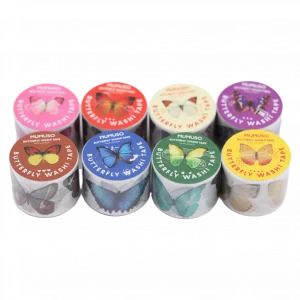 MUMUSO Washi Tape mit Schmetterling, bunt – kreatives Dekoband Schmetterling für Bastelprojekte und Scrapbooking.