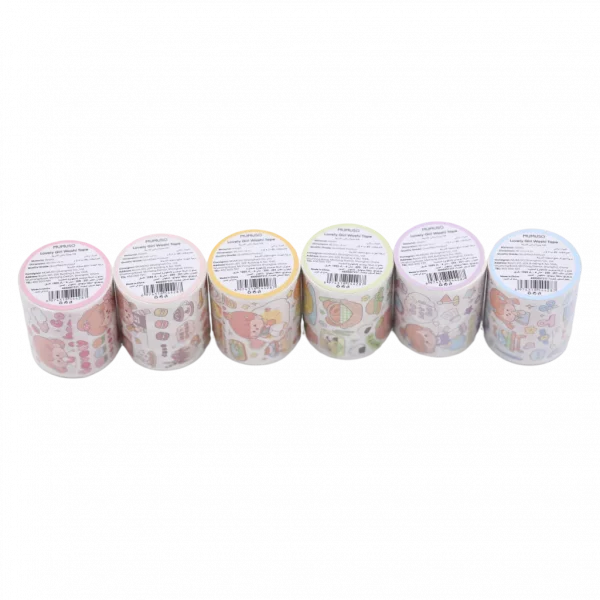 MUMUSO Washi Tape mit Lovely Girl, rosa, dekoratives Deko Klebeband für Scrapbooking und kreatives Basteln.