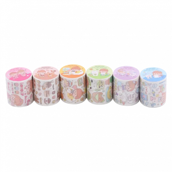 MUMUSO Washi Tape mit Lovely Girl, rosa, dekoratives Deko Klebeband für Scrapbooking und kreatives Basteln.