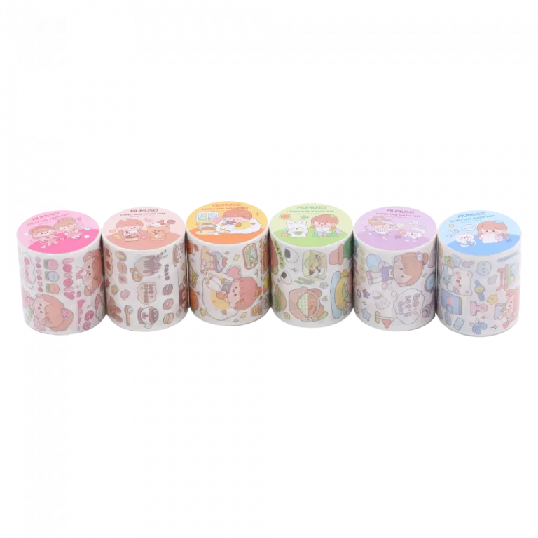 MUMUSO Washi Tape mit Lovely Girl, rosa, dekoratives Deko Klebeband für Scrapbooking und kreatives Basteln.
