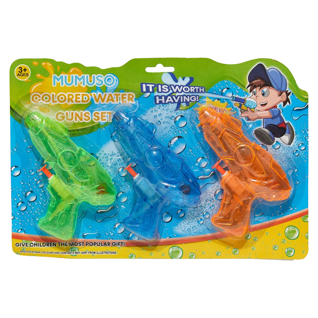 mumuso_wasserpistolen-set_ps_3-teilig_gruen.webp MUMUSO Wasserpistolen-Set aus robustem PS, 3-teilig für Kinder ab 3 Jahren – buntes Sommerspielzeug für draußen.
