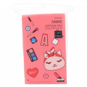 MUMUSO Wattepads, 180 Stück, fusselfrei aus Baumwolle (Rosa) – sanfte Wattepads für Gesichtspflege und Make-up-Entfernung.