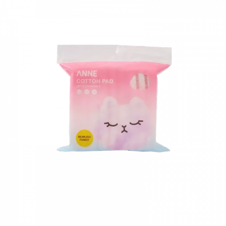 MUMUSO Wattepads im Beutel mit Katzen-Gesicht, 180 Stück, rosa – Wattepads für Gesichtspflege und empfindliche Haut.