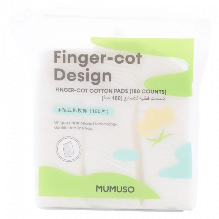 MUMUSO fingerförmige Wattepads für Gesichtspflege, 180 Stück (Weiß) – fusselfreie Wattepads für empfindliche Haut.