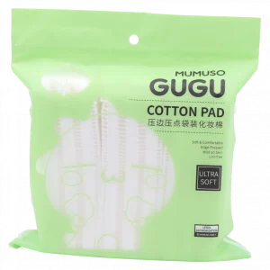 MUMUSO Wattepads fusselfrei für Gesichtspflege und Make-up-Entfernung, 180 Stück, weiß – weiche Kosmetik Wattepads im Beutel.