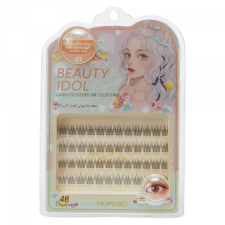 MUMUSO Wimpern-Büschel aus Kunstfaser für individuelle Wimpernverlängerung, 48 Stück – Fake Wimpern für empfindliche Augen.
