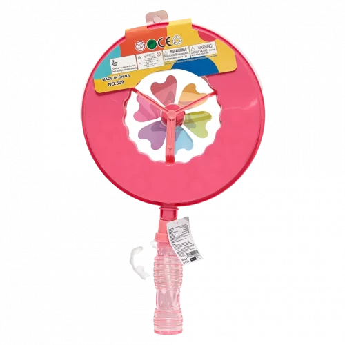 MUMUSO Seifenblasenspielzeug mit Windrad-Form aus PP, Kunststoff, rosa – Outdoor Kinderspielzeug für Garten und Park.