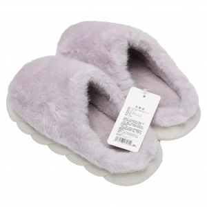 MUMUSO Winter Hausschuhe Damen, flauschig und warm, Größe 40-41 (Lila) – bequeme Slipper für kalte Tage.