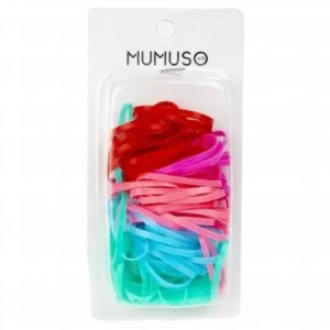 Haargummi-Set aus Gummi für alltägliche Stylings (Rot/Pink/Türkis)