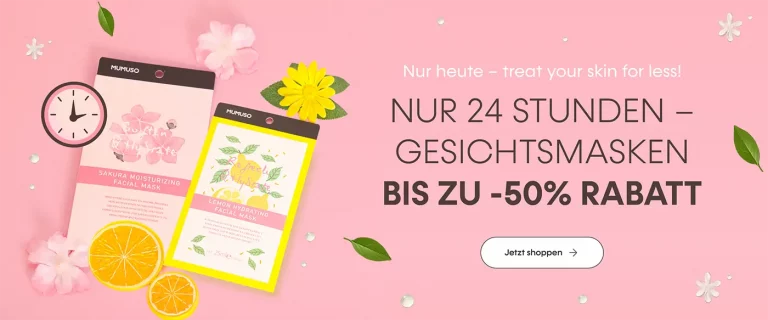 Mumuso News und Pressemitteilungen 5 Mumuso Flashsale Aktion am 1.11.2025 Bis zu 50% Rabatt auf Gesichtsmasken und Aufenmasken