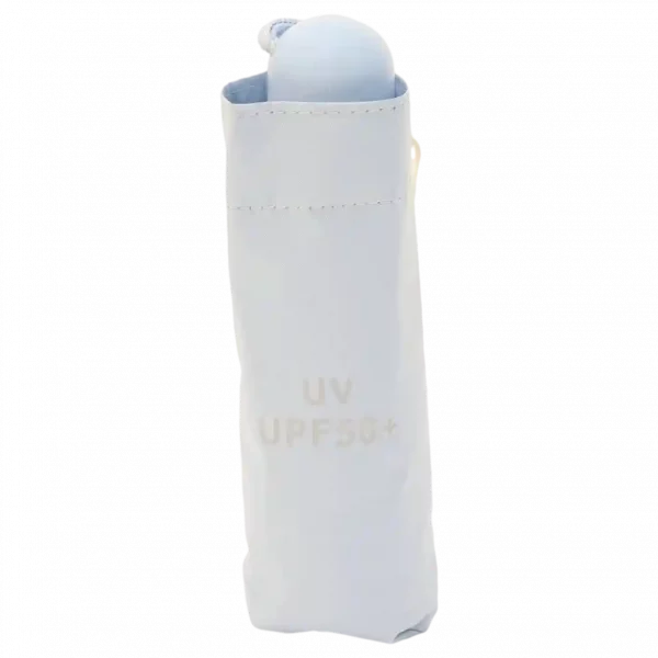 MUMUSO 5-Falt Sonnenschirm (Blau) mit UV-Schutz UPF50+ – stabil und ideal für sonnige Tage im Freien.