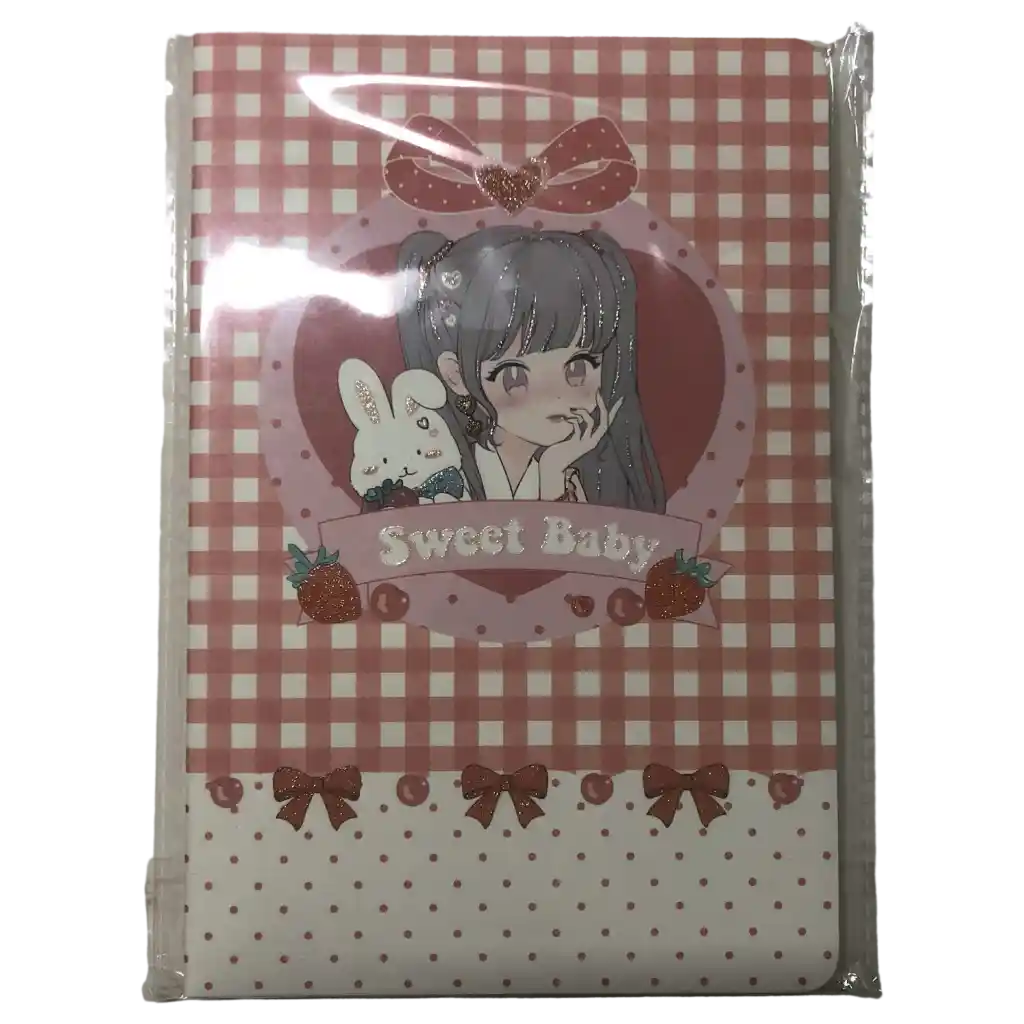 mumuso_a5_notizbuch_rosa_erdbeer.webp MUMUSO A5 Notizbuch mit Erdbeer-Motiv und Gitterdesign in Rosa – ideal für Schule oder Büro.