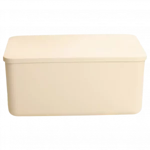 MUMUSO Aufbewahrungsbox mit Deckel (Beige) für die praktische Aufbewahrung von Kleidung und Gegenständen.