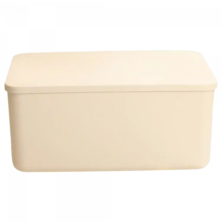 MUMUSO Aufbewahrungsbox mit Deckel (Beige) für die praktische Aufbewahrung von Kleidung und Gegenständen.