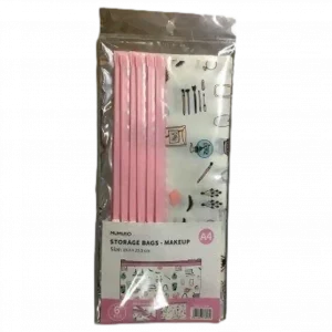 MUMUSO Aufbewahrungstaschen für Makeup, 6 Stück (Pink) – ideal zur Aufbewahrung von Kosmetik und Bürobedarf.