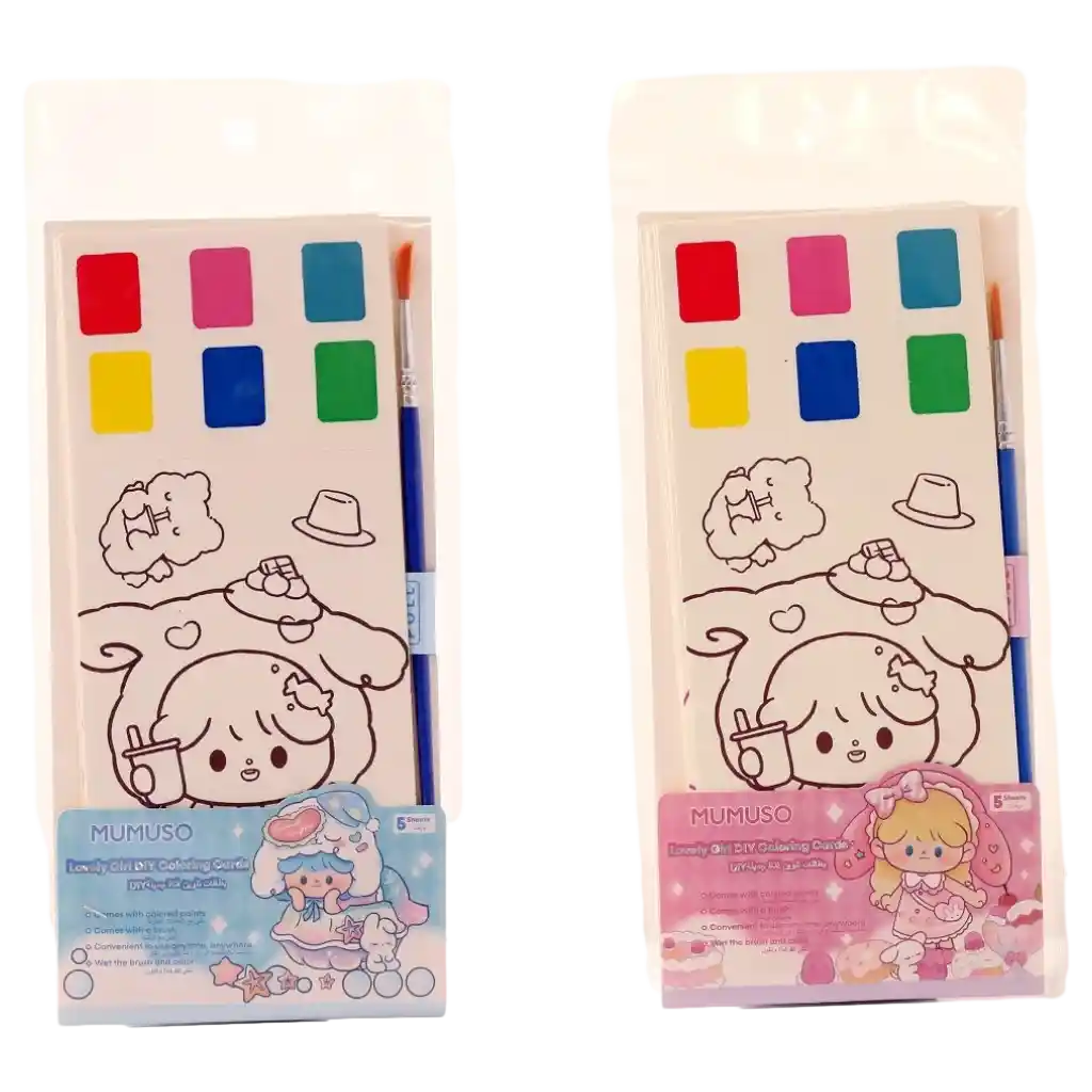 mumuso_ausmalkarten_kinder_31g_bunt.webp MUMUSO Ausmalkarten für Kinder mit verschiedenen Farben – kreatives Malvergnügen für Zuhause oder Schule.