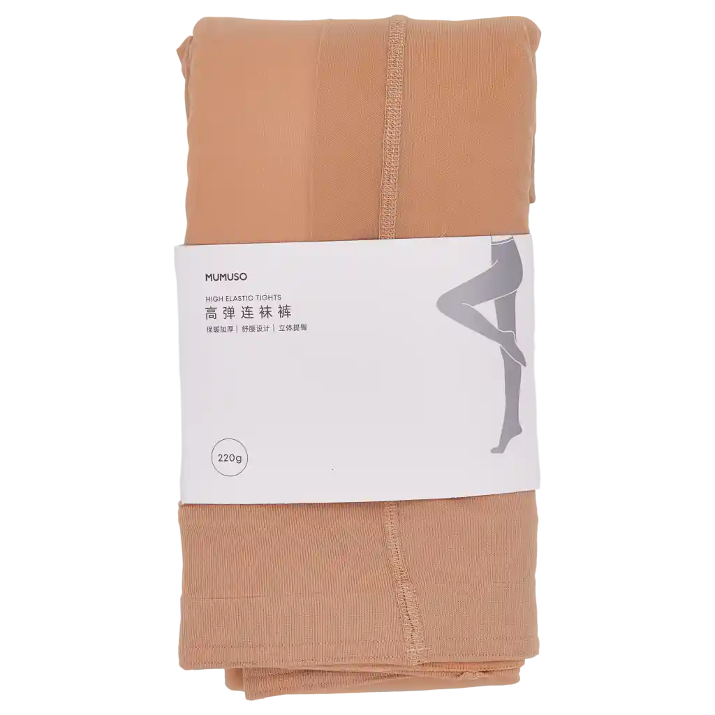 MUMUSO bequeme beige Strumpfhose (220G) – ideal für den Alltag.