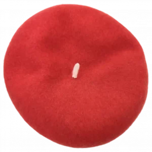 MUMUSO rotes Beret, aus weichem Material – modisches Accessoire für den Herbst und Winter.
