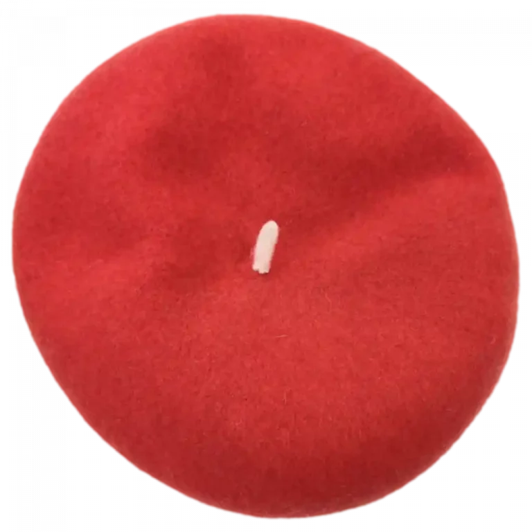 MUMUSO rotes Beret, aus weichem Material – modisches Accessoire für den Herbst und Winter.