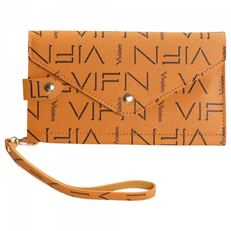 MUMUSO Brieftasche aus Kunstleder (Braun) – stilvoll mit grafischem Muster für den Alltag.