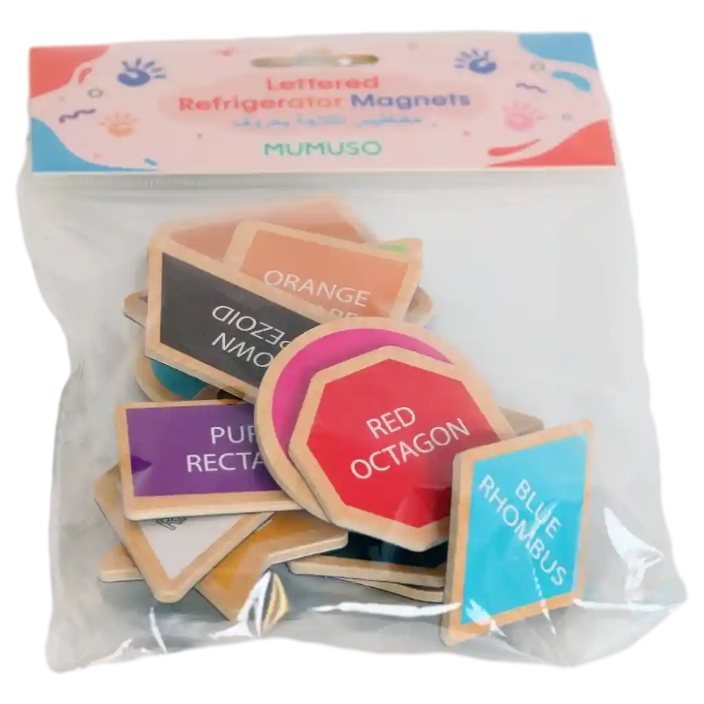 MUMUSO Buchstabenkühlschrankmagnete aus Sperrholz, ideal zur Dekoration in der Küche oder im Büro.