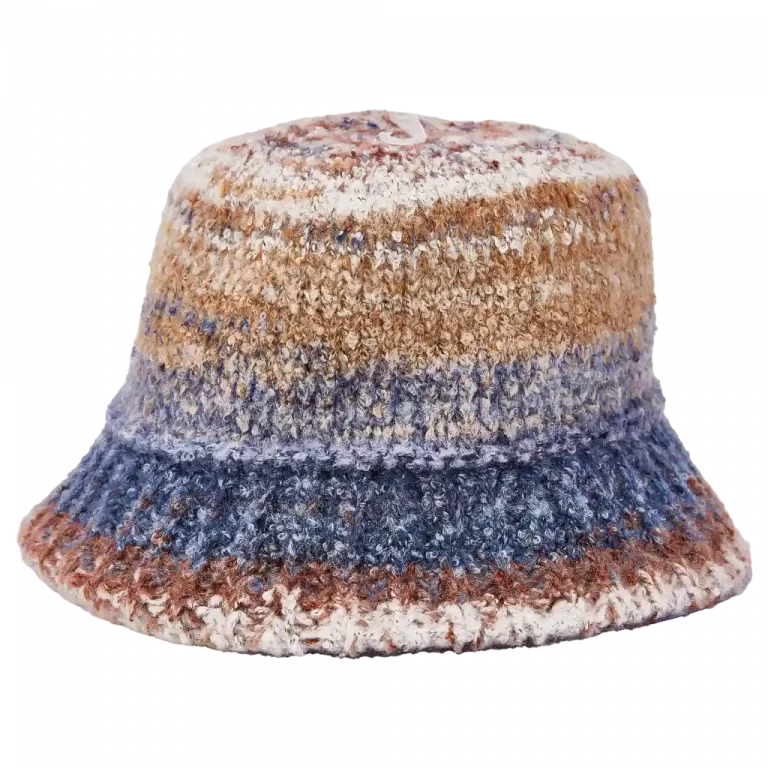 MUMUSO Bucket Hat in Blau, aus Wolle und Acryl – modischer Kopfschutz für jede Gelegenheit.