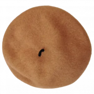 MUMUSO Camel Beret, braun – stylische Mütze für Herbst und Winter, ideal für modebewusste Looks.